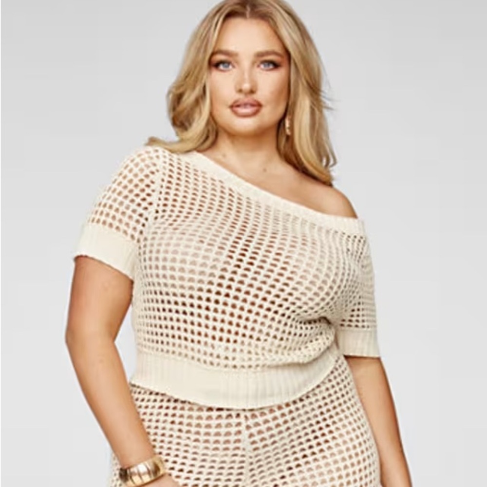 GARNERSTYLE X FTF CROCHET BOHO TOP 2X Plus Size